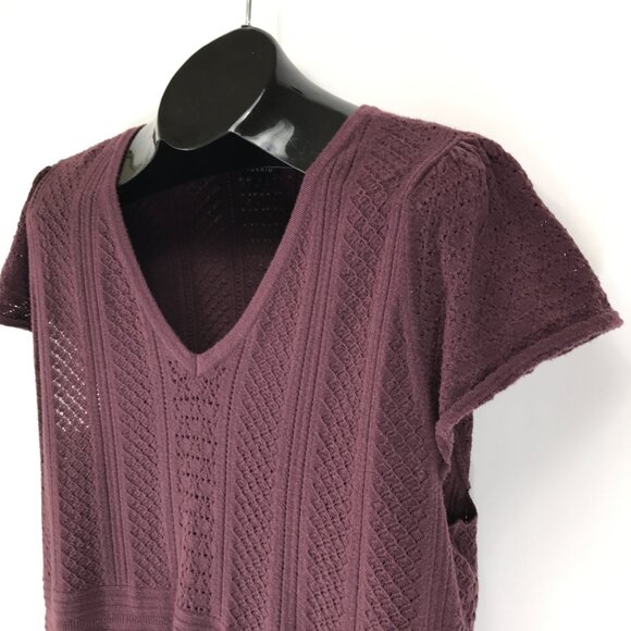 Torrid Everyday Soft Pullover Pointelle Sweater Women's Plus Size 2/2X Sassafras - Picture 3 of 12